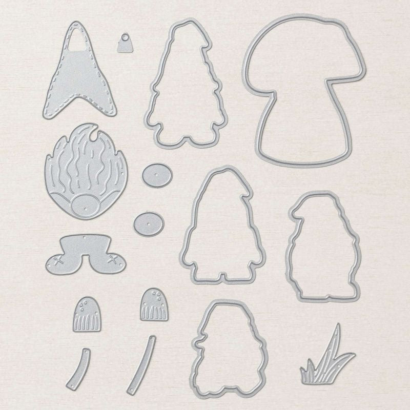 English Kindest Gnomes Dies Mushroom Cottage Clear Stamps For Scrapbooking DIY Card Making