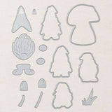 English Kindest Gnomes Dies Mushroom Cottage Clear Stamps For Scrapbooking DIY Card Making