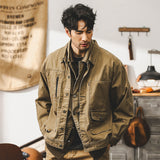Retro Maillard Fishbone Workwear Jacket