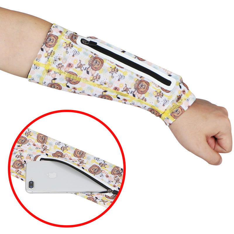 Mobile Phone Stretch Arm Bag Running Riding Sunscreen Armband Wrist Bag Cell Phone Bag Armband Outdoor Running