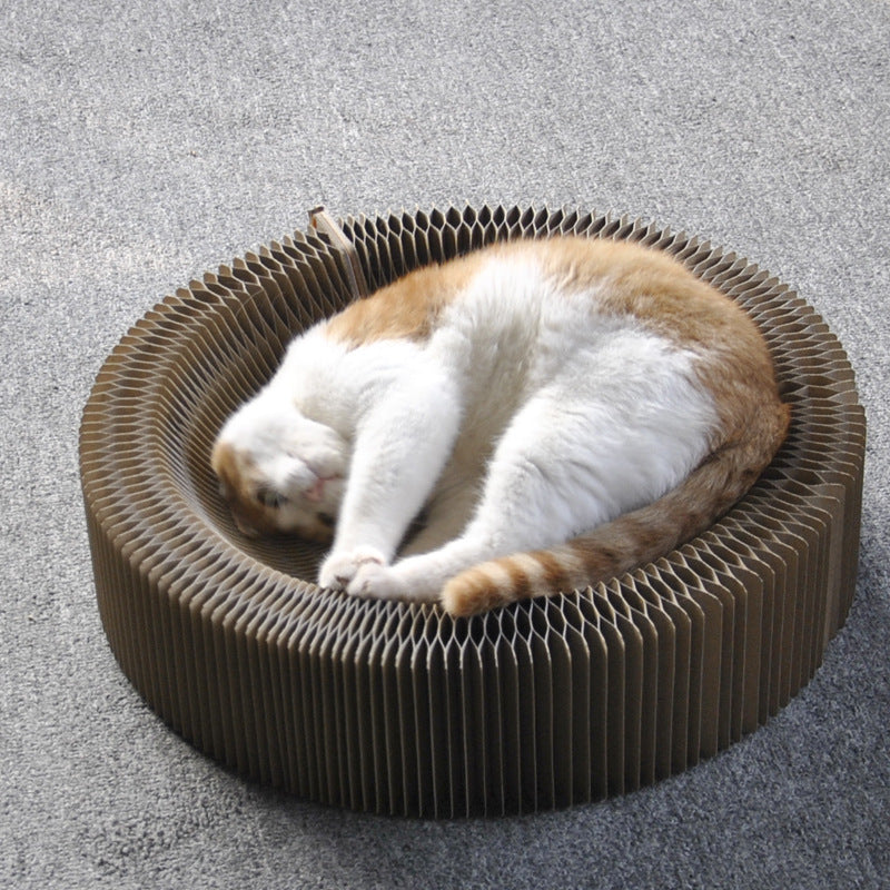 Corrugated Scratching Board Organ Nest Foldable Large Cat Toy Claw Sharpener Pet Supplies