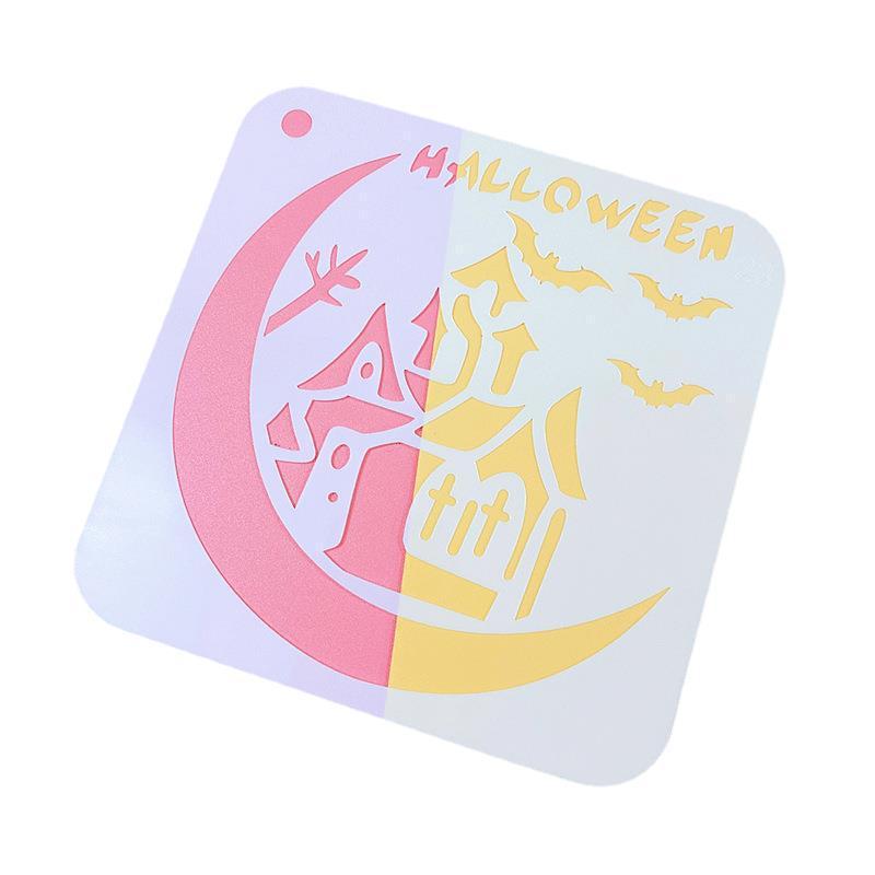 Halloween Hollow Painting Drawing Plate Can Be Sprayed And Reused