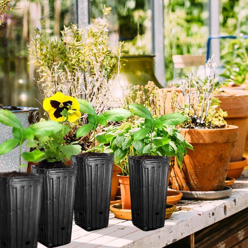 Simple Solid Color Plastic Deep Nursery Tree Pot