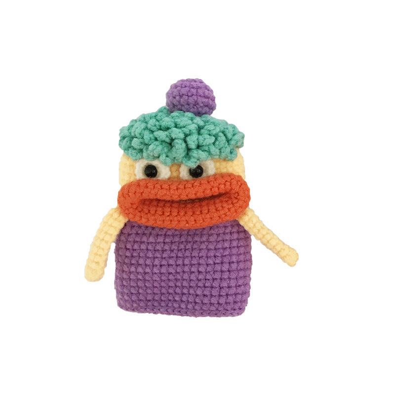 Red Embroidery New Product Handmade Crochet Knitting Doll DIY Beginner Learning Crochet Woolen Material Bag