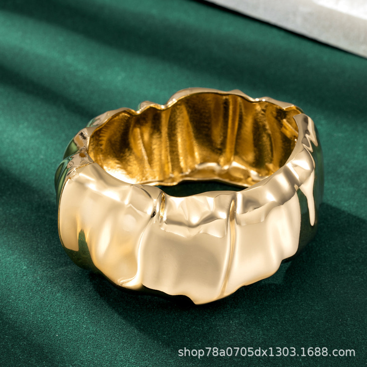 Irregular Open Wide Bracelet Female Exaggerated Twin