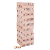 Children's Puzzle Bricks Pro Fun Numerical Jenga Wooden Building Blocks Assembling Table Games Toys