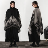 Simple dark cashmere coat, warm