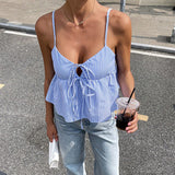 Sexy Hot Girl Suspender Stripes Vest