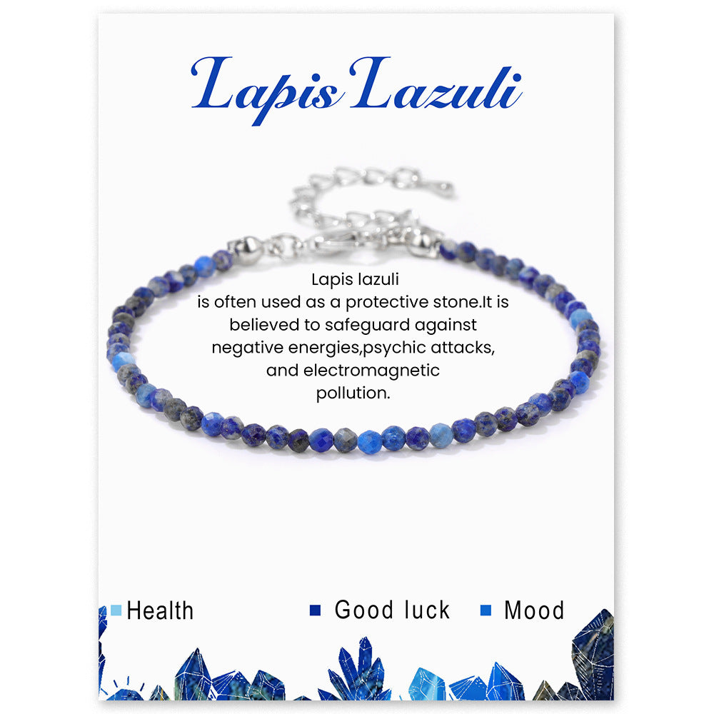 Natural Amethyst Women's Bracelet Cut Irregular Beading Bracelet
