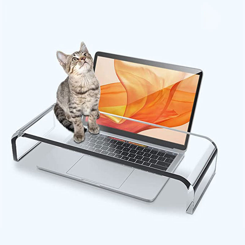 Transparent Acrylic Computer Bracket Simple Desk Storage And Arrangement Shelf Notebook