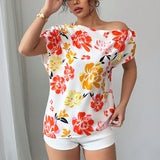 Vacation Style Short-sleeved Shirt Women's Pullover
