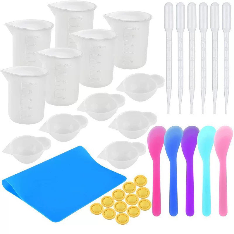 Crystal Glue Stirring Rod Silica Gel Measuring Cup Glue Mixing Tools