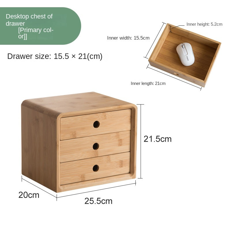 Nan Bamboo Computer Monitor Booster Organizer
