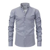 Non-ironing Anti-wrinkle Business Casual Striped Long-sleeved Men's Shirt