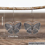 European And American Retro Long Butterfly Pendant Earrings