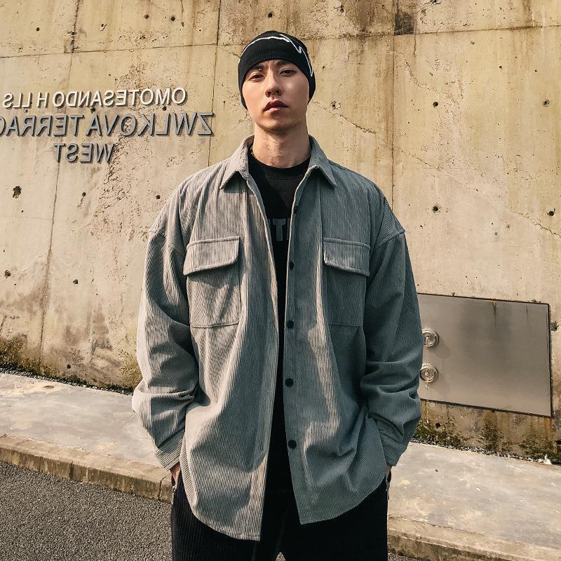 Рубашка мужская American Retro Corduroy Loose