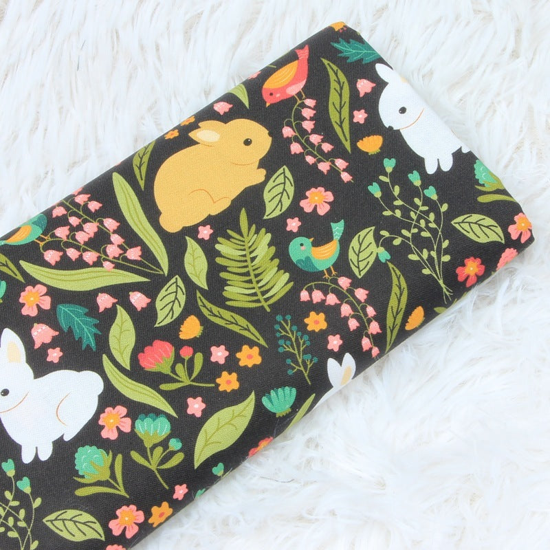 Nordic Style Small Animal Print Handmade DIY Clothing Dress Fabric Pure Cotton