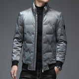 Men's casual down jacket stand-up collar white duck down thickening