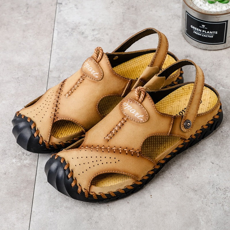 Men's Breathable Casual Hollow Leather Sandals