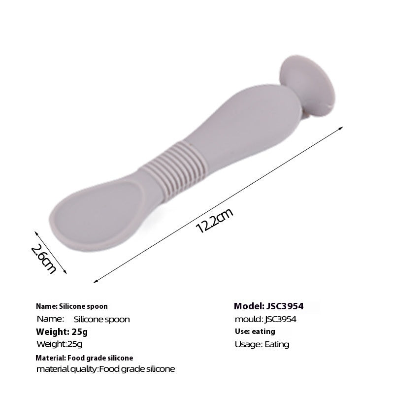 Baby Silicone Spoon Soft Head Feeding Soup Food Supplement Spoon