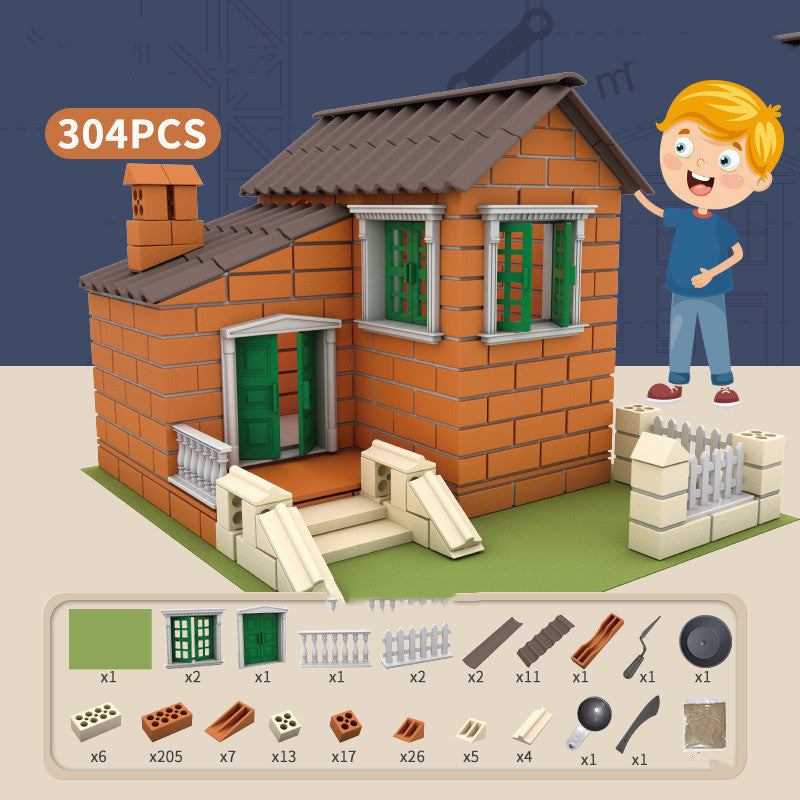Children's Brick Building Villa Building House Toys