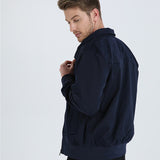 Европейский воротник-стойка мода тонкий повседневный пальто куртка мужская