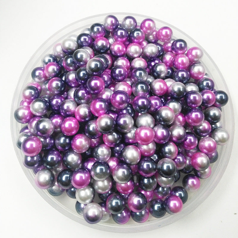 Color Acrylic No Hole Round Pearl Loose Beads Jewelry Making