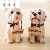 Home Decoration Simulation Dog Statues Sign Resin Ornament