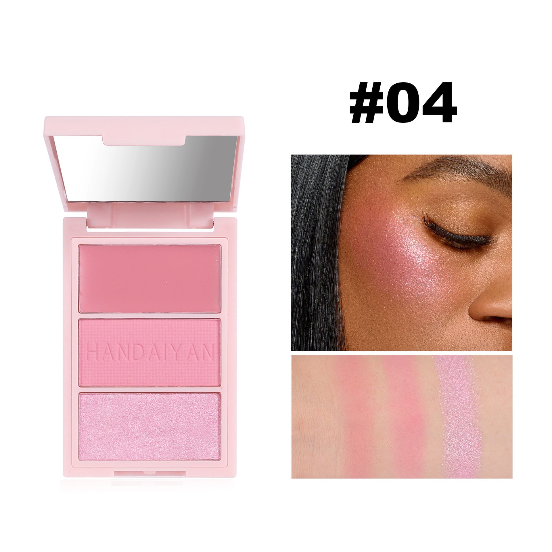Blusher Plate Highlight Contour Compact Brighten чеҳра