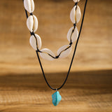Shell Irregular Turquoise Necklace For Men Clavicle Chain Jewelry