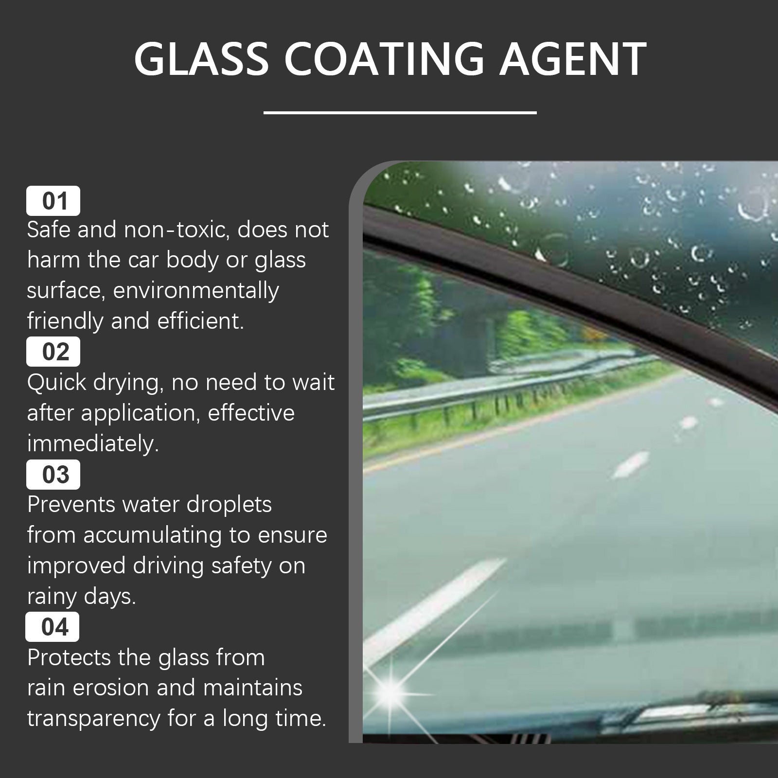 Car Glass Coating Spray Cleaning