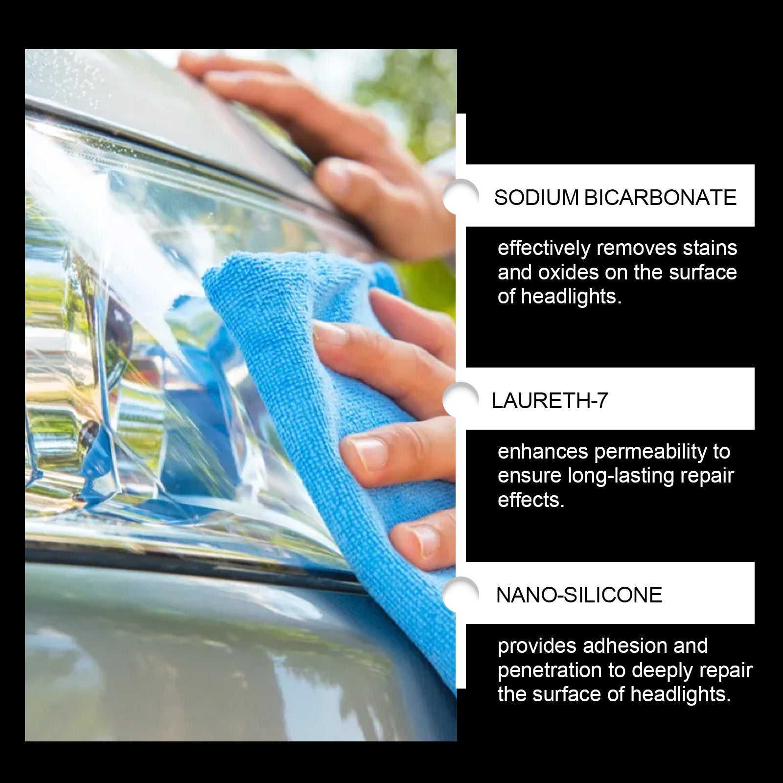 Car Headlight Care Brightening Cleaning Solution
