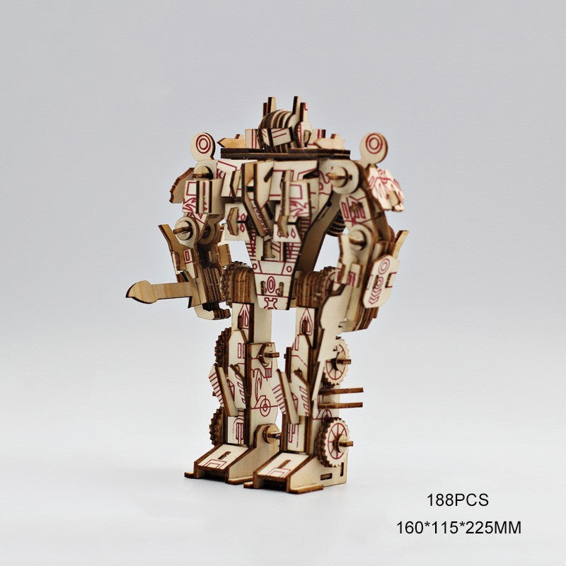 DIY Wooden Three-dimensional Puzzle Construction Animal Ornaments Children's Assembly Insert Toys