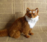 Animals Simulation Ornament Yellow Fox Plush Toys