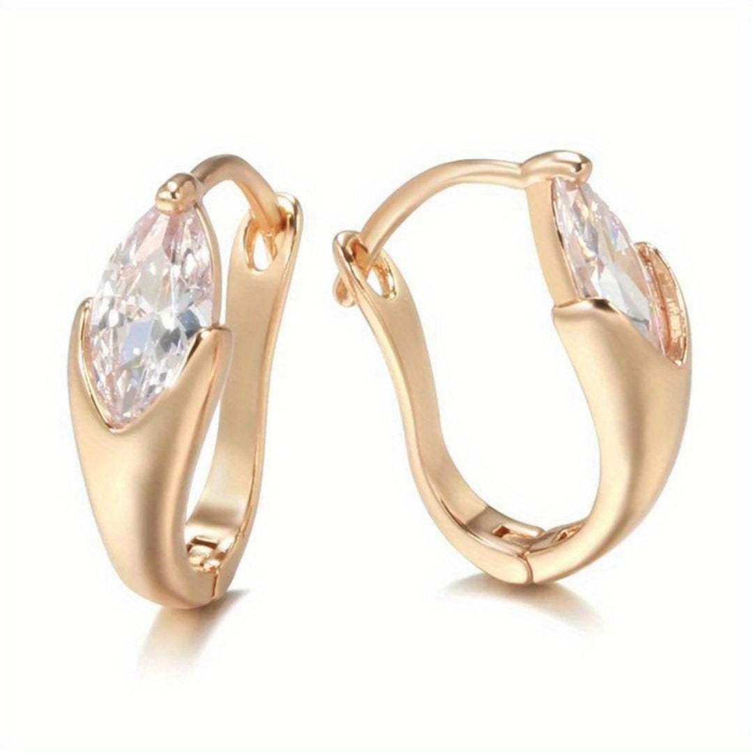 European And American Fashion Classics Gold Earrings Minimalistic Water Drops