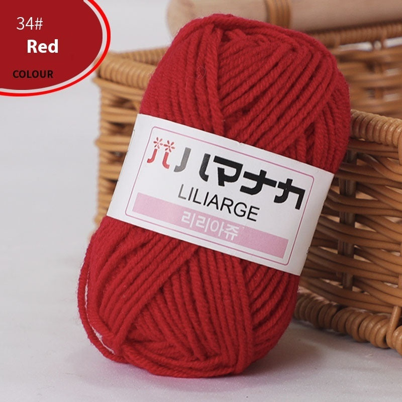 4-Strand Milk Cotton Thread Doll Crochet Knitting Wire Balls