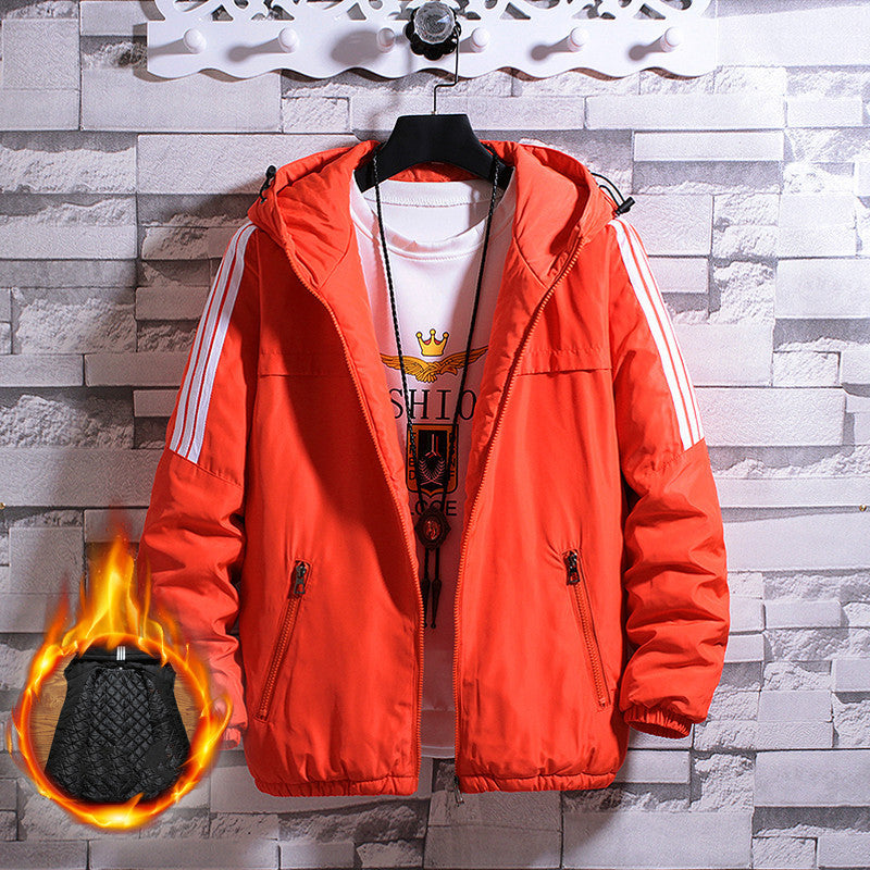 Mens Quilted Jacket For Middle Age Father Winter Jacket