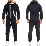 Men's Casual Hooded Zip Home One Piece Suit