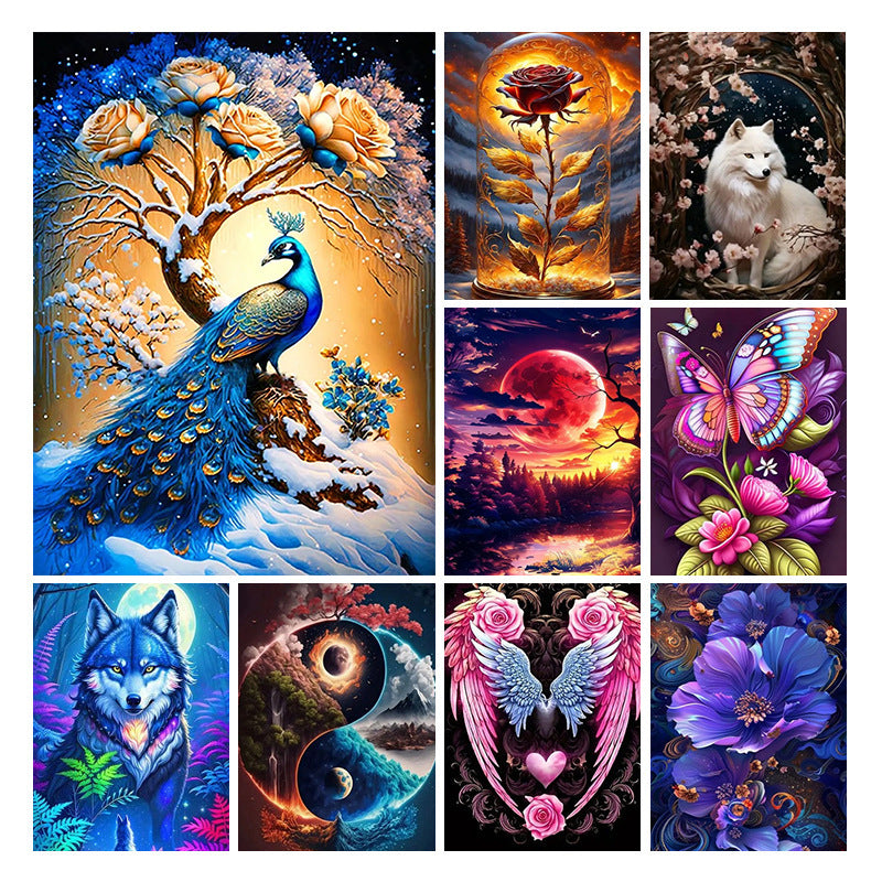 Animal Diamond Painting Handmade Манзараи Ранг