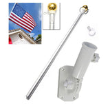 Fittings Outdoor Wall Flagpole Fittings Retractable Aluminum Alloy Flagpole Base