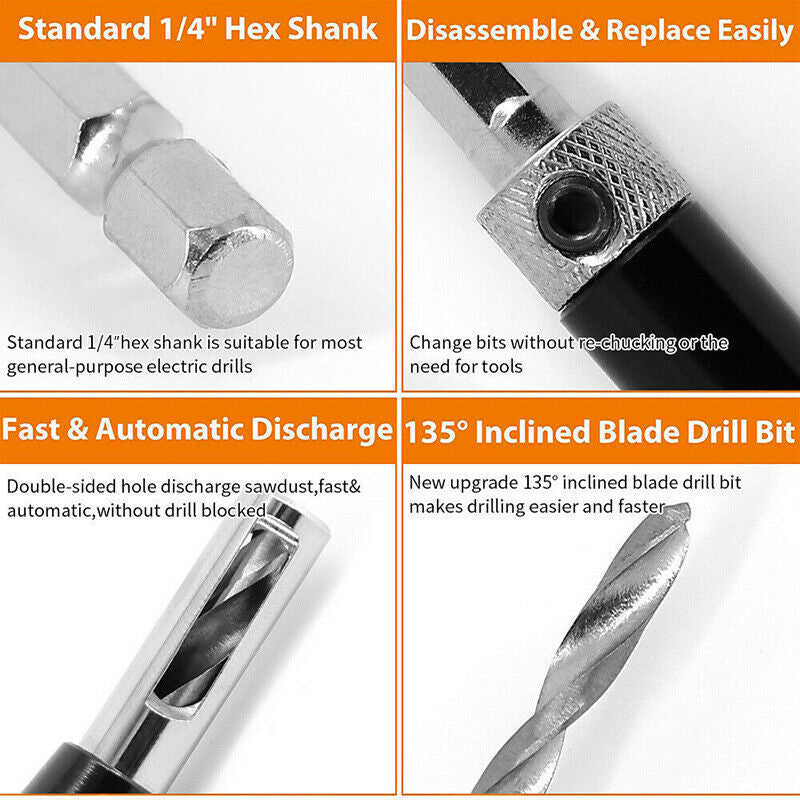 Woodworking Hole Opener Hinge Drill Door And Window Hinge Drill Positioning Hole Opener Hexagon Handle Hole Locator