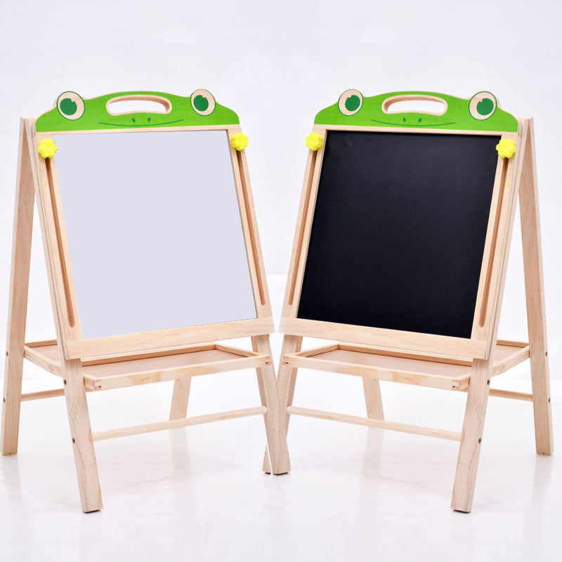 Wooden Lifting Blackboard Folding Painting Magnetic Drawing Board