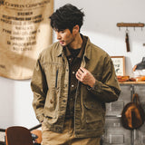 Retro Maillard Fishbone Workwear Jacket