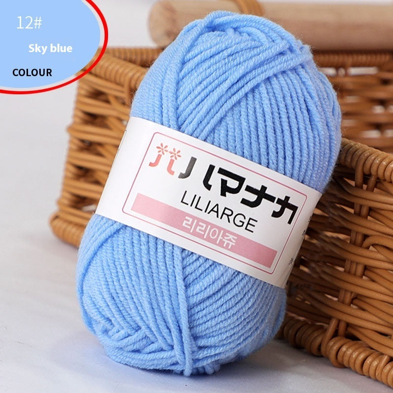 4-Strand Milk Cotton Thread Doll Crochet Knitting Wire Balls