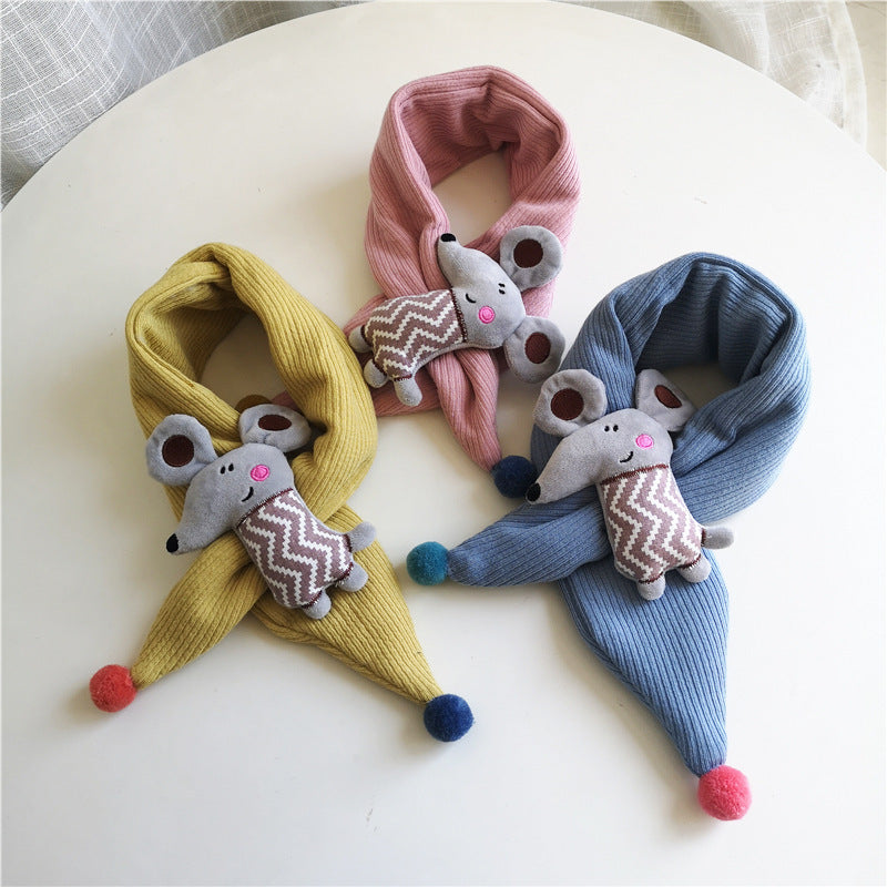 Cartoon Baby Bib Boys And Girls Cross Quilted