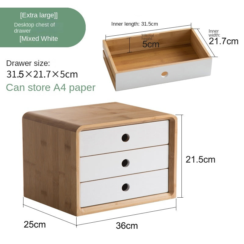 Nan Bamboo Computer Monitor Booster Organizer
