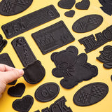 Clothes Sticker Patch Self-adhesive Sewing Free Hole Repair Black Embroidery Pattern Cloth Sticker Repairing Atch
