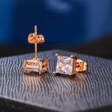 Classic Hot Selling Product Geometric Zircon Stud Earrings Fashion All-match Single Diamond