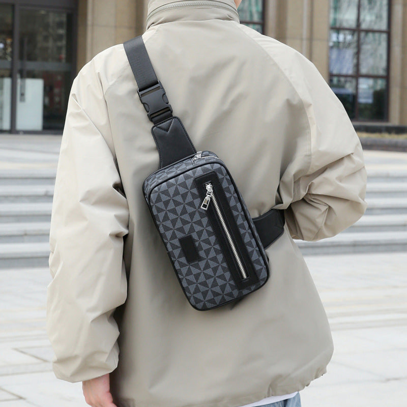 Men's Chest Printed Light Luxury Cross-border Shoulder Bag Casual