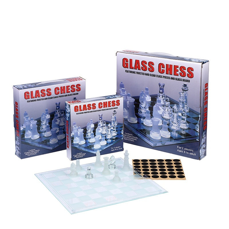 Frosted Glass Chess Puzzle Game